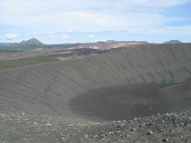 Myvatyn Hverfjall crater volcano