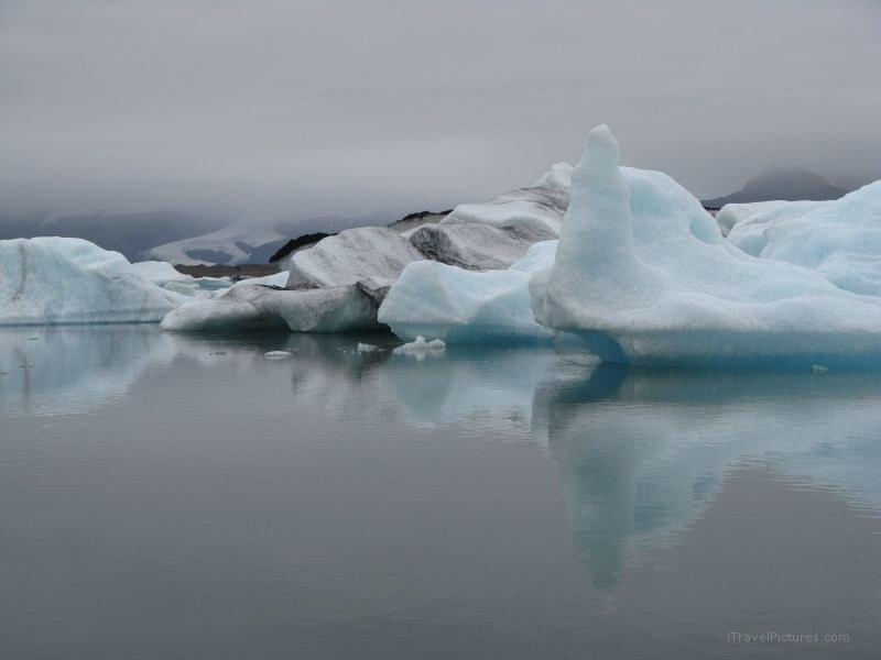 Jokulsarlon iceberg reflection lake