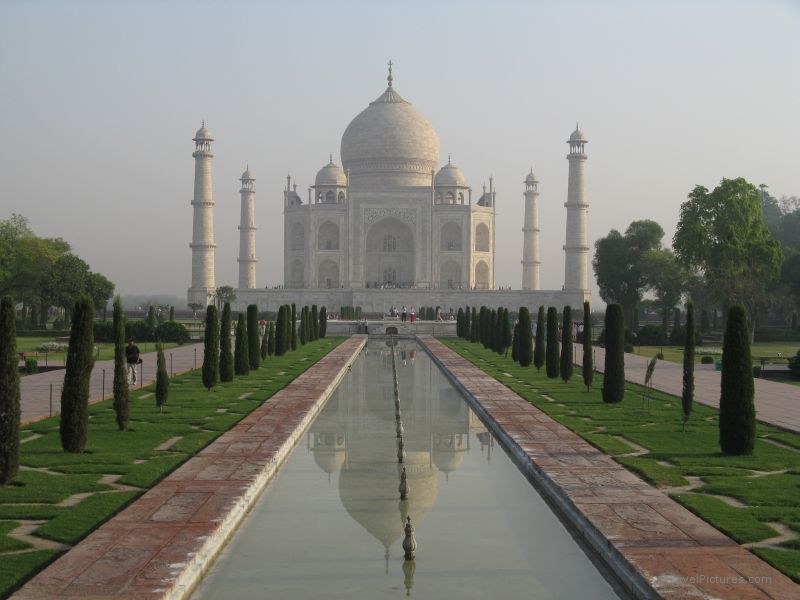 Agra Taj Mahal pool marble reflection