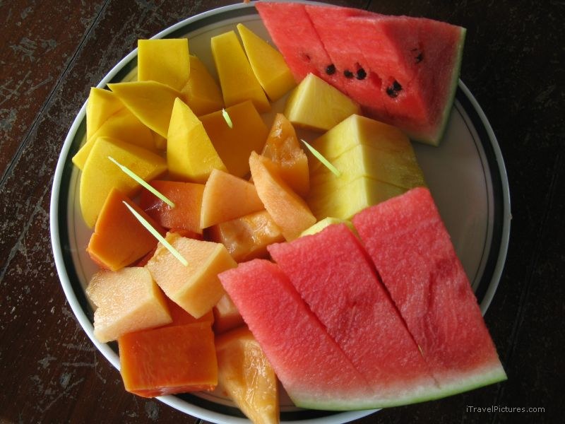 Bastimentos food fruit plate watermelon pineapple