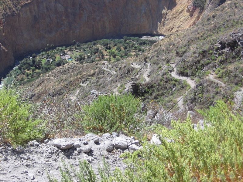 Colca canyon path trail
