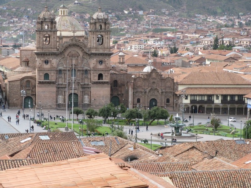 Cusco Plaza de Armas church square roof tile tiles