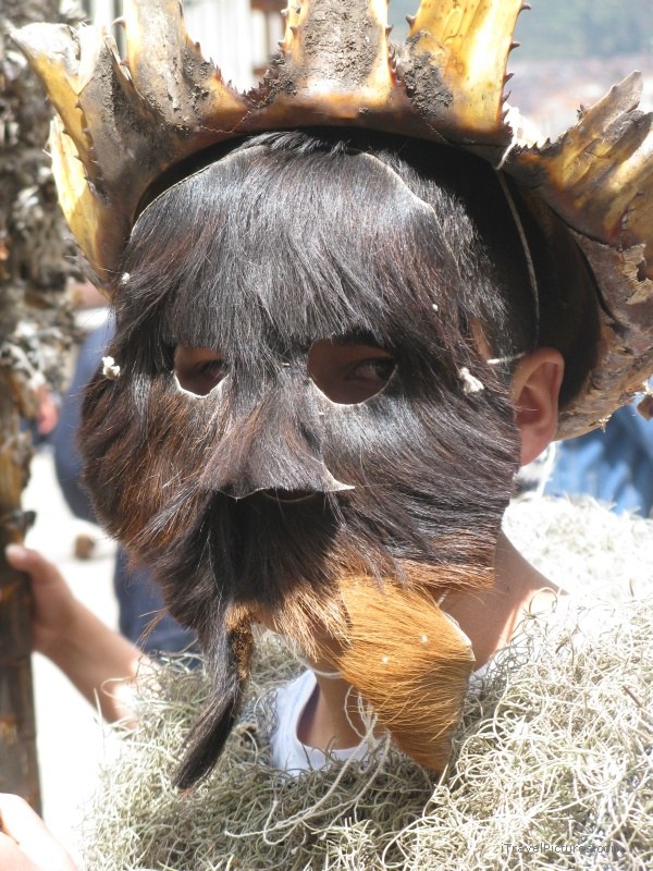 Cusco traditional parade festival mask