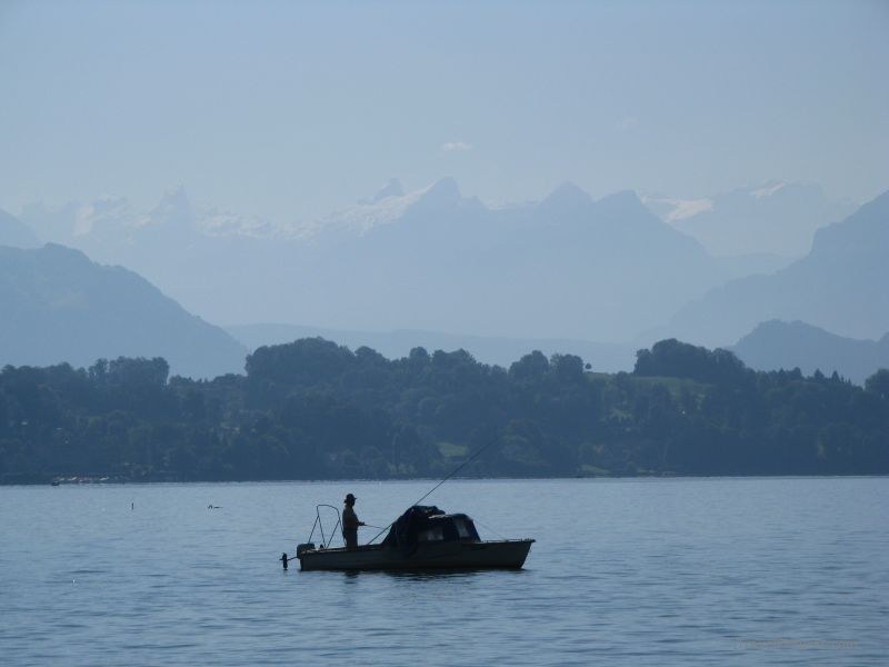 lake lucerne fishing boat