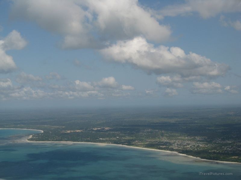 aerial plane Dar es Salaam coast coastline