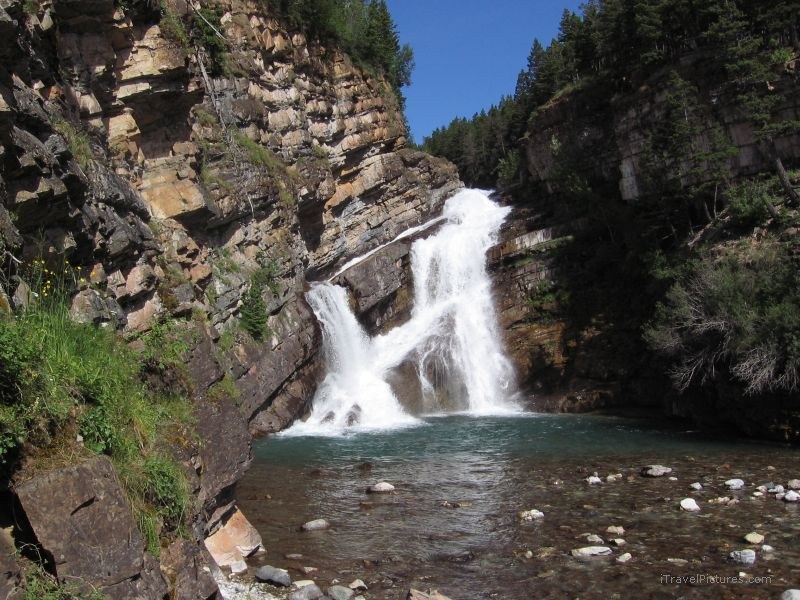 Waterton national park Crypt waterfall