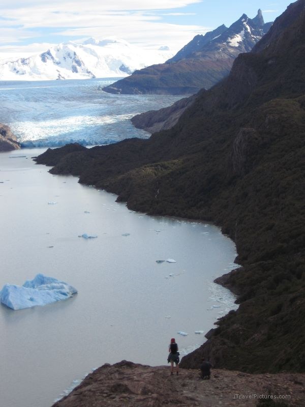 Torres del Paine national park glacier grey lake