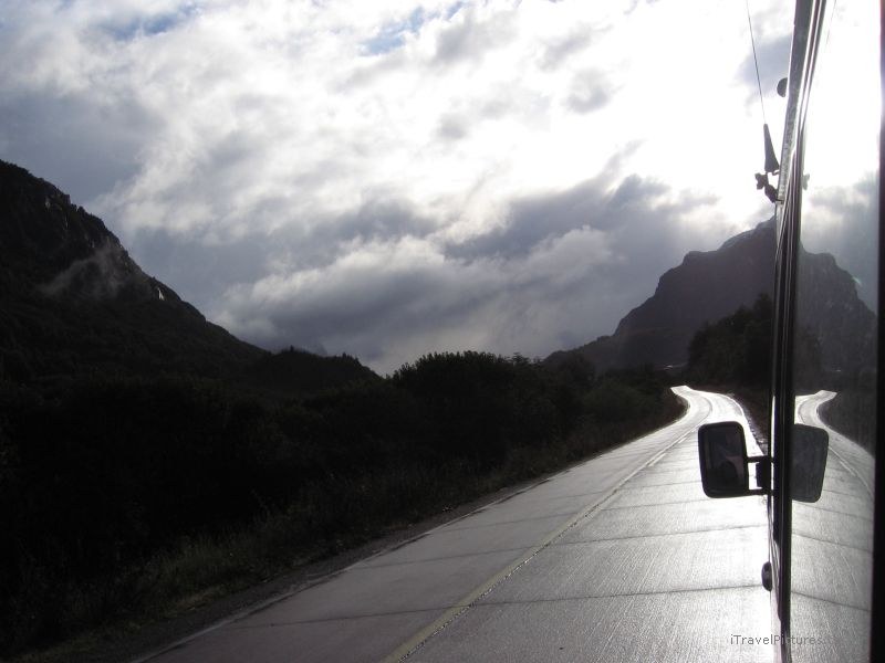 Carretera Austral road reflection van