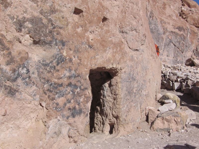 Atacama Altiplano doorway carved rock