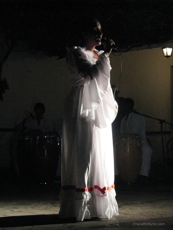 Trinidad singer singing woman white