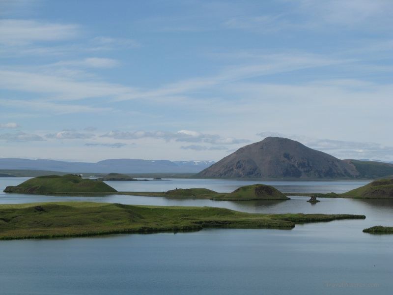 Myvatyn Hofoi lake crater volcano