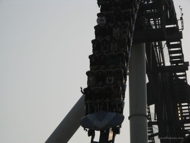 Osaka Universal Studios amusement park roller coaster