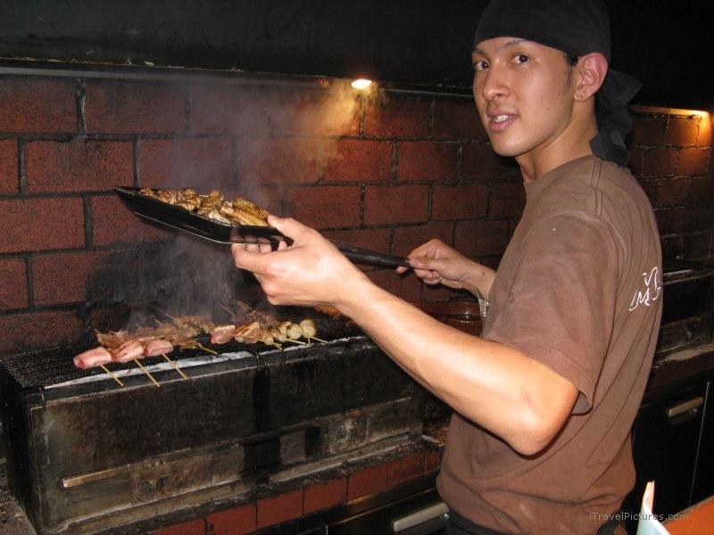 Osaka food restaurant man cooking