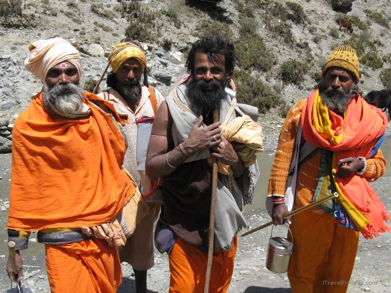 Jomsom trek men man pilgrimage pilgrim pilgrims beard