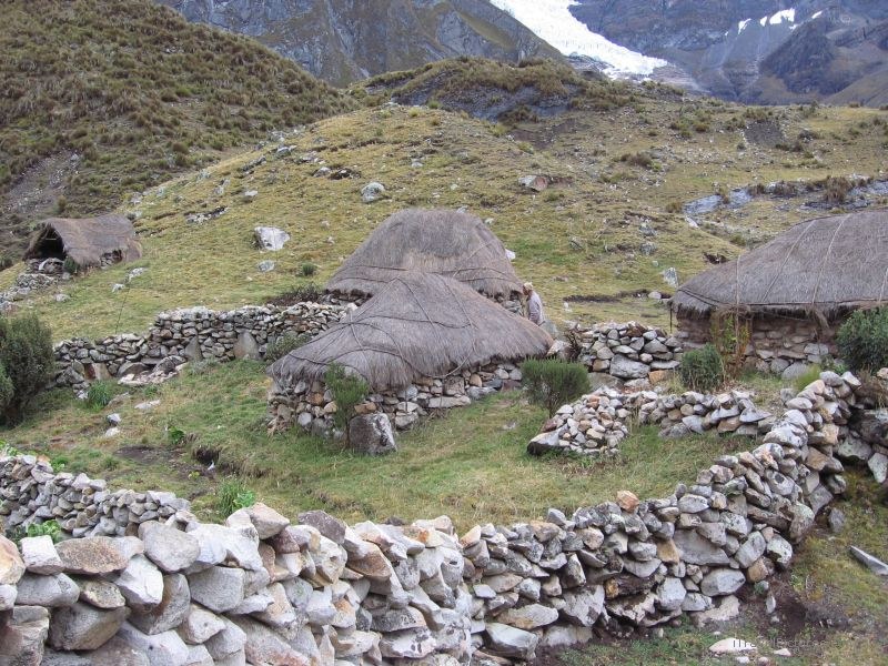 village fence rock rocks Huayhuash