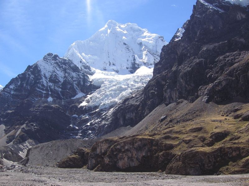 mountain sunlight glacier