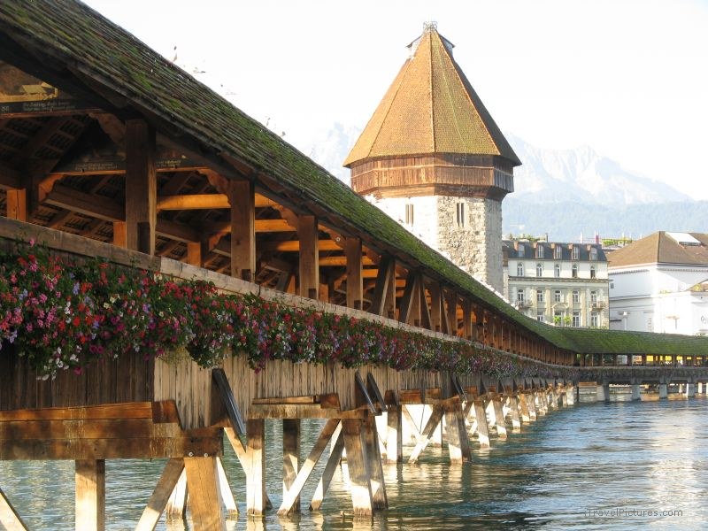 Lucerne Kapellbrücke chapel bridge wood wooden