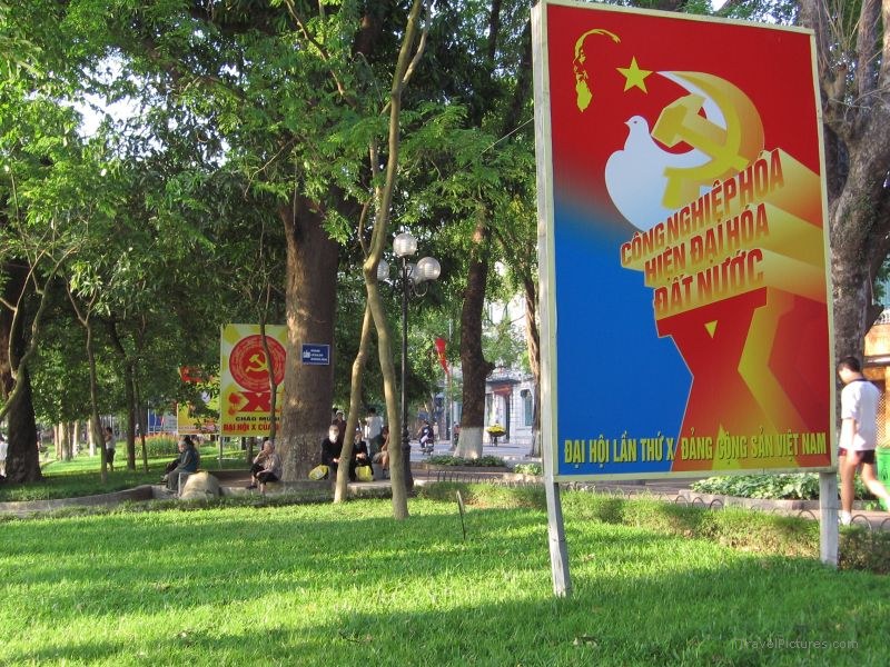 Hanoi communist sign signs propoganda
